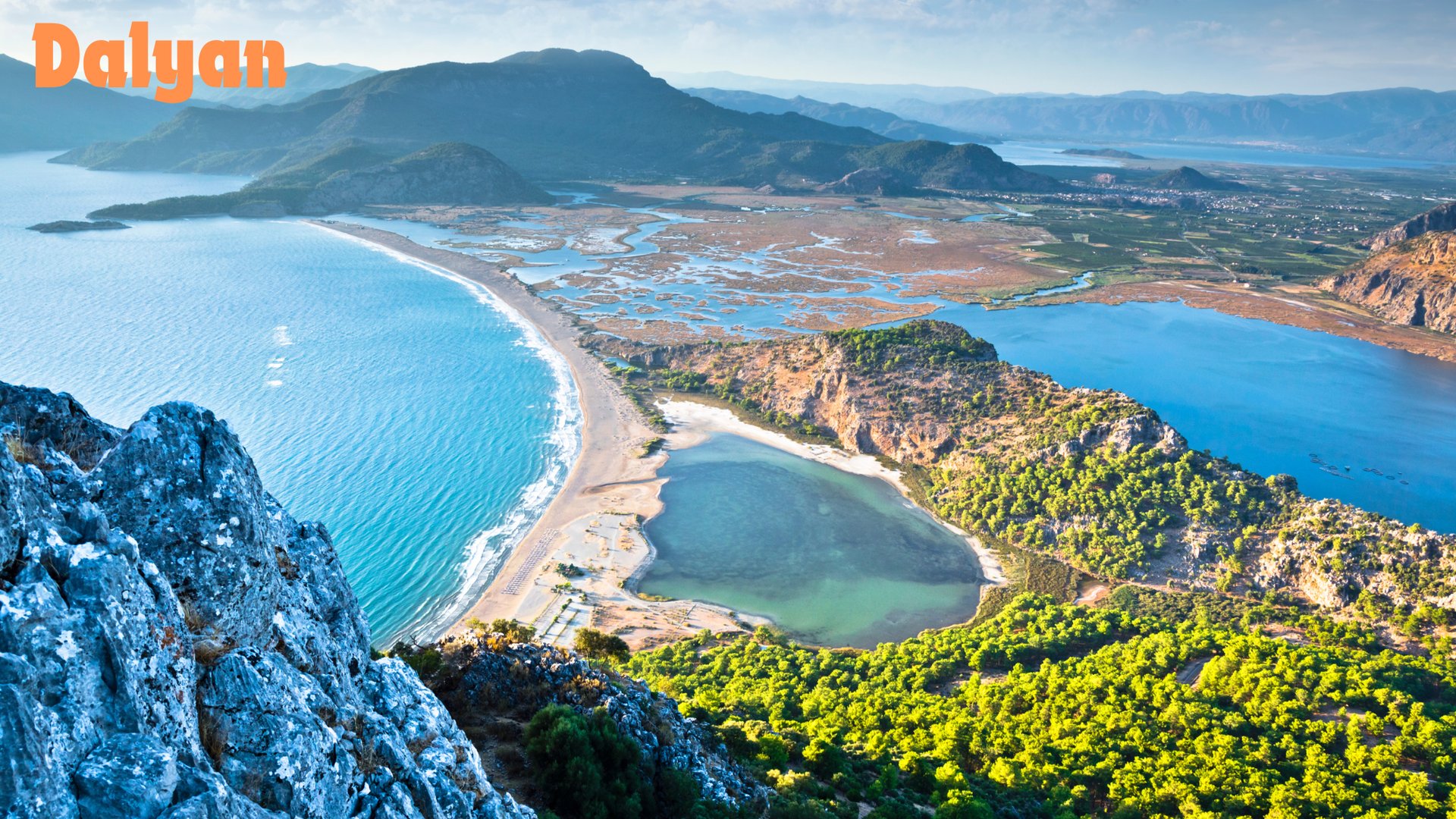 A top view of Dalyan İztuzu Beach