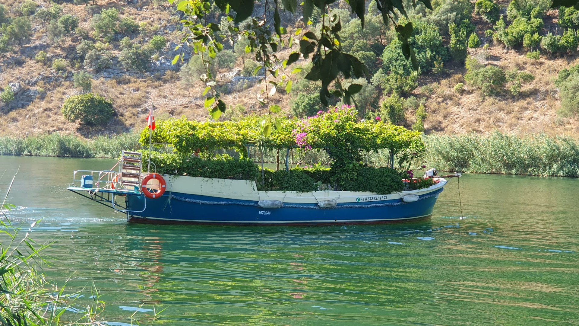 Wooden platforms over the water at Yuvarlakçay