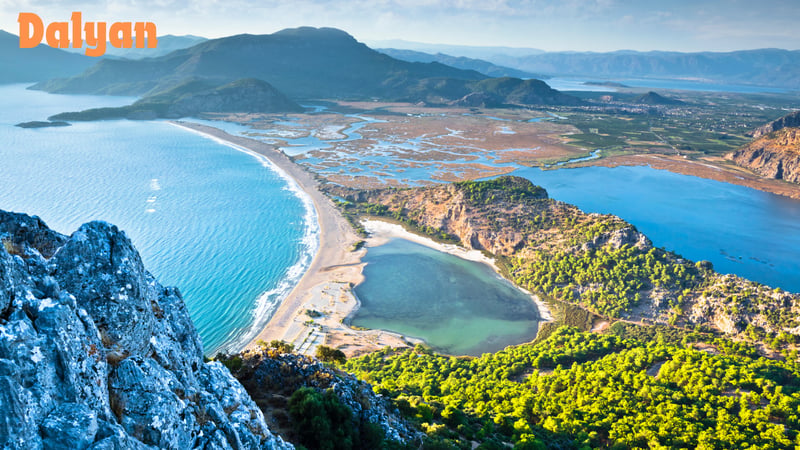 A top view of Dalyan İztuzu Beach